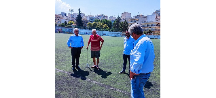 Καθαρισμός του γηπέδου του Αχιλλέα Τριανδρίας (Στις 7-7-21)