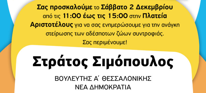 ΕΒΔΟΜΑΔΑ ΣΤΕΙΡΩΣΗΣ ΑΔΕΣΠΟΤΩΝ ΓΑΤΙΩΝ. (Δελτίο Τύπου, στις 29-11-2023)